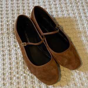 Veronica Beard Tan Suede Loafers